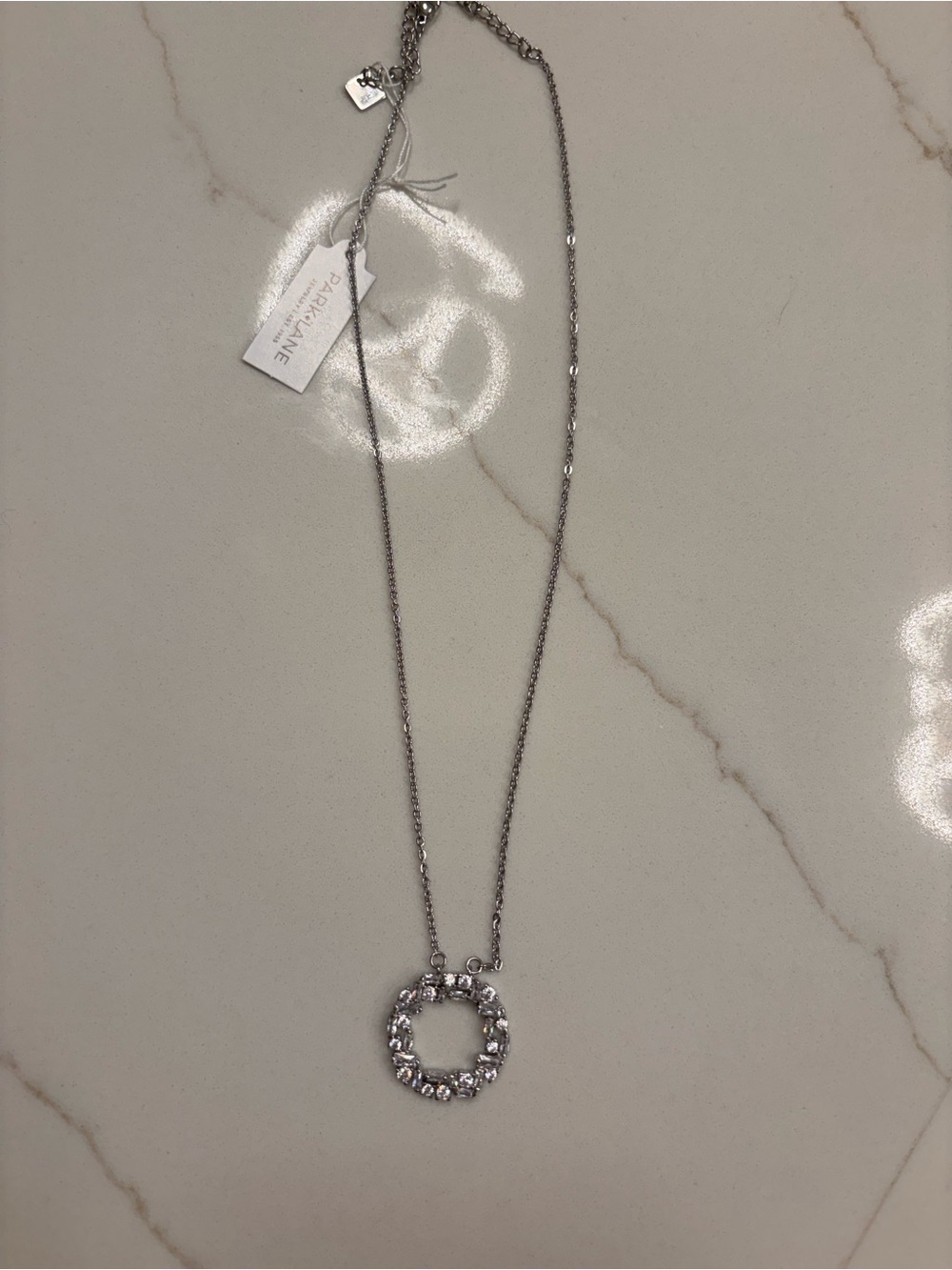 Park Lane Silver Crystal Wreath Pendant Necklace